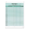 Tabbies Patient Sign-In Label Forms, Two-Part Carbon, 8.5 x 11.63, Green, 1/Page, 125 Forms