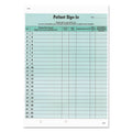 Tabbies Patient Sign-In Label Forms, Two-Part Carbon, 8.5 x 11.63, Green, 1/Page, 125 Forms