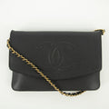 Chanel Black Caviar Skin Gold Hardware Wallet On Chain Crossbody Bag #2313 by Bolt Boutique