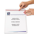 C-Line Industrial Zipper Seal Shop Ticket Holders, Vinyl, Clear, 55", 9 x 12, 15/Box