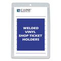 C-Line Clear Vinyl Shop Ticket Holders, Both Sides Clear, 25 Sheets, 5 x 8, 50/Box