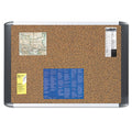 MasterVision Tech Cork Board, 24x36, Silver/Black Frame