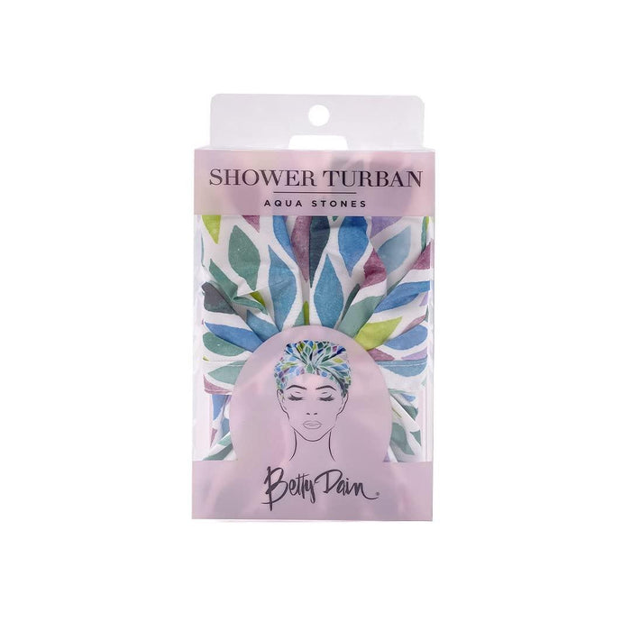 Betty Dain Turban Shower Cap Aqua Stones by Pasteur Pharmacy