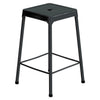 Safco Counter-Height Steel Stool, Backless, Supports Up to 250 lb, 25" Seat Height, Black