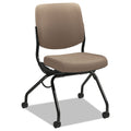 HON Perpetual Series Folding Nesting Chair, Supports Up to 300 lb, Morel Seat/Back, Black Base