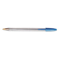 BIC Cristal Xtra Smooth Ballpoint Pen Value Pack, Stick, Medium 1 mm, Blue Ink, Clear Barrel, 24/Pack