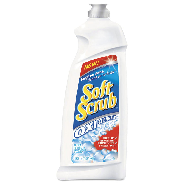 Soft Scrub Oxi Cleanser, Clean Scent, 24 oz Bottle, 9/Carton