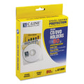 C-Line Deluxe Individual CD/DVD Holders, 2 Disc Capacity, Clear/White, 50/Box