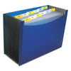 C-Line 13-Pocket Expanding File, 9.25" Expansion, 13 Sections, 1/6-Cut Tabs, Letter Size, Blue