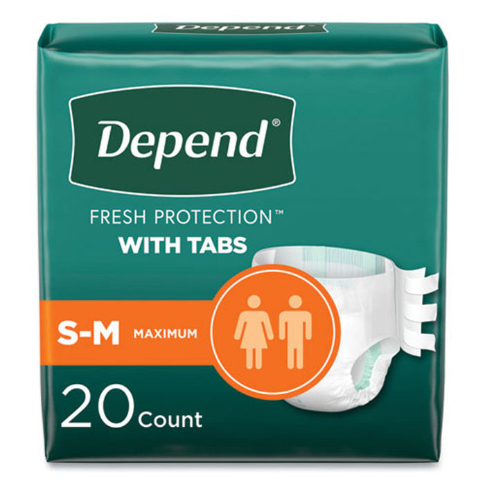 Depend Fresh Protection Incontinence Briefs with Tabs, Maximum Absorbency, S/M, 20 Count by Pasteur Pharmacy