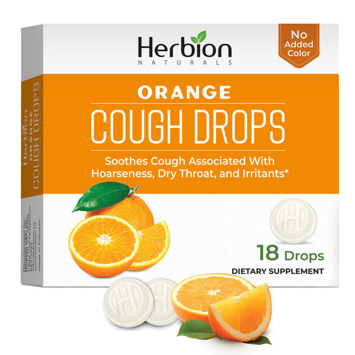 Herbion Naturals All Natural Cough Drops, Orange 18 Lozenges by Pasteur Pharmacy