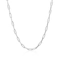 14K White Gold Delicate Paperclip Chain (2.1mm) by Bids.com