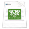 C-Line Poly Project Folders, Letter Size, Clear, 25/Box