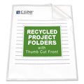C-Line Poly Project Folders, Letter Size, Clear, 25/Box