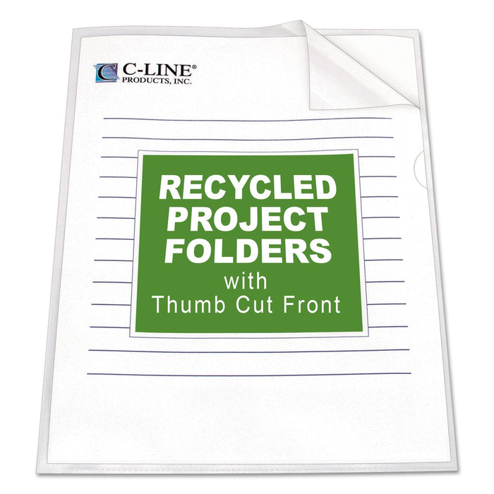 C-Line Poly Project Folders, Letter Size, Clear, 25/Box