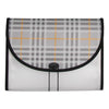 C-Line Plaid Design Expanding Files, 1.5" Expansion, 13 Sections, Cord/Hook Closure, 1/6-Cut Tabs, Letter Size, Gray Plaid