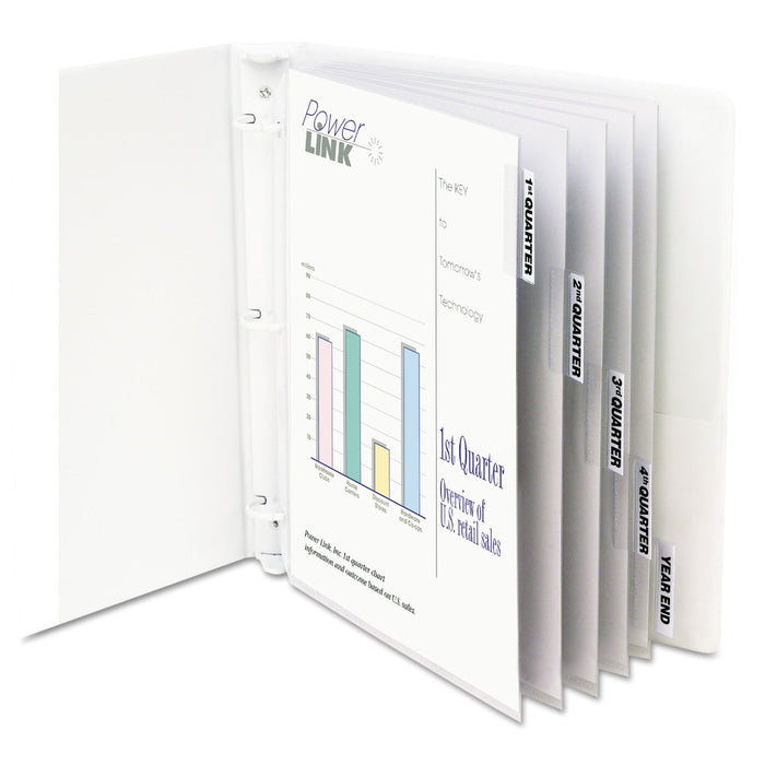 C-Line Sheet Protectors with Index Tabs, Heavy, Clear Tabs, 2", 11 x 8.5, 5/Set
