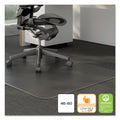 Alera Moderate Use Studded Chair Mat for Low Pile Carpet, 46 x 60, Rectangular, Clear