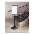 Safco Double Sided Sign, Magnetic/Dry Erase Steel, 18 x 18, White, Black Frame