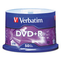 Verbatim DVD+R Recordable Disc, 4.7 GB, 16x, Spindle, Matte Silver, 50/Pack