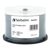 Verbatim CD-R DataLifePlus Printable Recordable Disc, 700 MB/80 min, 52x, Spindle, Silver, 50/Pack
