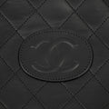 Chanel Lambskin Quilted CC Flat Tote Bag Chain Black Coco Mark #2335 by Bolt Boutique