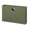 Smead 100% Recycled Hanging Pockets with Full-Height Gusset, 1 Section, 3.5" Capacity, Legal Size, Standard Green, 10/Box