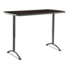 Iceberg ARC Adjustable-Height Table, Rectangular Top, 30w x 60d x 30 to 42h, Walnut/Gray