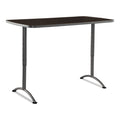 Iceberg ARC Adjustable-Height Table, Rectangular Top, 30w x 60d x 30 to 42h, Walnut/Gray