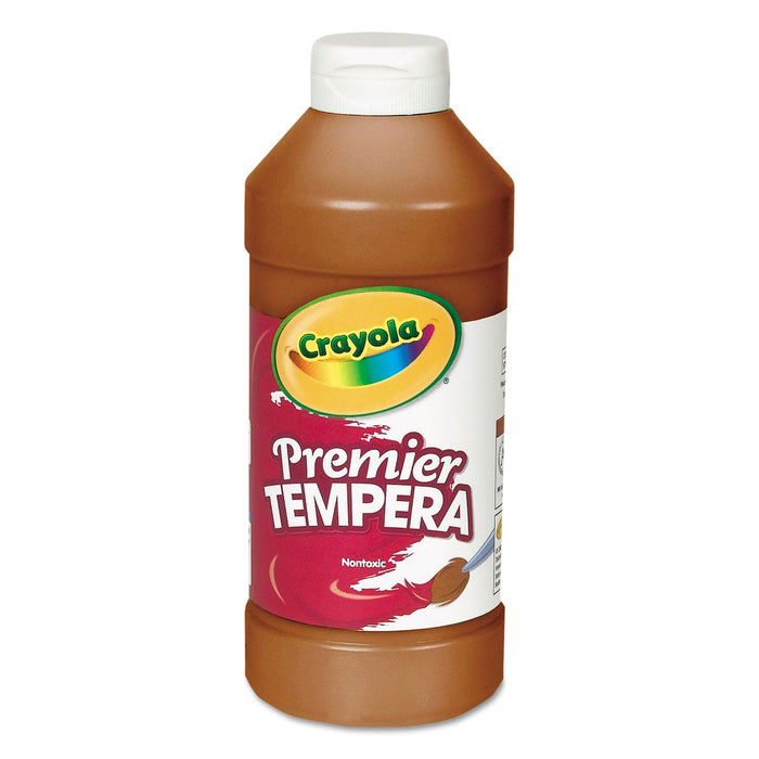 Crayola Premier Tempera Paint, Brown, 16 oz Bottle