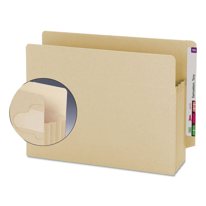 Smead Manila End Tab TUFF Pockets, 3.5" Expansion, Letter Size, Manila, 10/Box