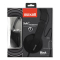 Maxell Solids Headphones, 5 ft Cord, Black