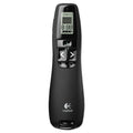 Logitech R800 Wireless Laser Presentation Remote w/LCD Display, Class 2, 100 ft Range, Matte Black