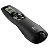 Logitech R800 Wireless Laser Presentation Remote w/LCD Display, Class 2, 100 ft Range, Matte Black