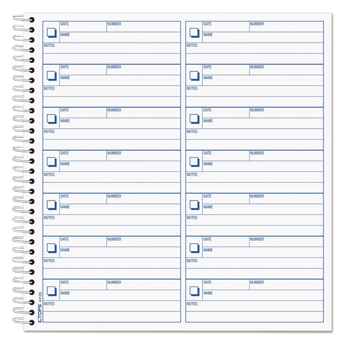 TOPS Voice Mail Log Book, 8.5 x 8.25, 1/Page, 1,400 Forms