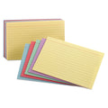 Oxford Ruled Index Cards, 3 x 5, Blue/Violet/Canary/Green/Cherry, 100/Pack