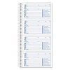 TOPS Spiralbound Message Book, Two-Part Carbonless, 2.75 x 5, 4/Page, 600 Forms