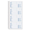 TOPS Spiralbound Message Book, Two-Part Carbonless, 2.75 x 5, 4/Page, 600 Forms