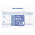 TOPS Weekly Time Sheets, 5.5 x 8.5, 1/Page, 50 Forms/Pad, 2 Pads/Pack