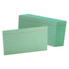 Oxford Ruled Index Cards, 3 x 5, Green, 100/Pack