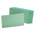 Oxford Ruled Index Cards, 3 x 5, Green, 100/Pack