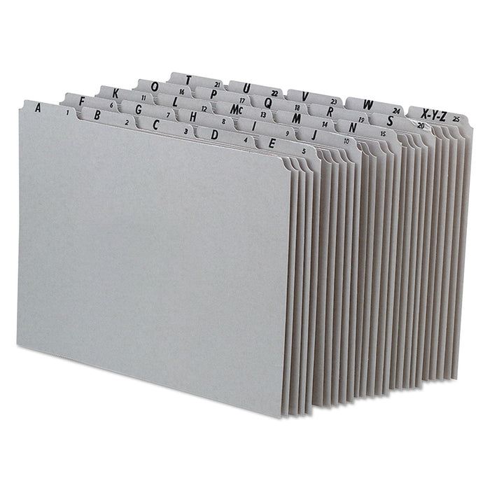 Pendaflex Top Tab A-Z File Guides, 1/5-Cut Top Tab, A to Z, 8.5 x 11, Gray, 25/Set