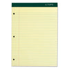 TOPS Double Docket Ruled Pads with Extra Sturdy Back, Medium/College Rule, 100 Canary-Yellow 8.5 x 11.75 Sheets