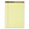 TOPS Second Nature Recycled Ruled Pads, Wide/Legal Rule, 50 Canary-Yellow 8.5 x 11.75 Sheets, Dozen