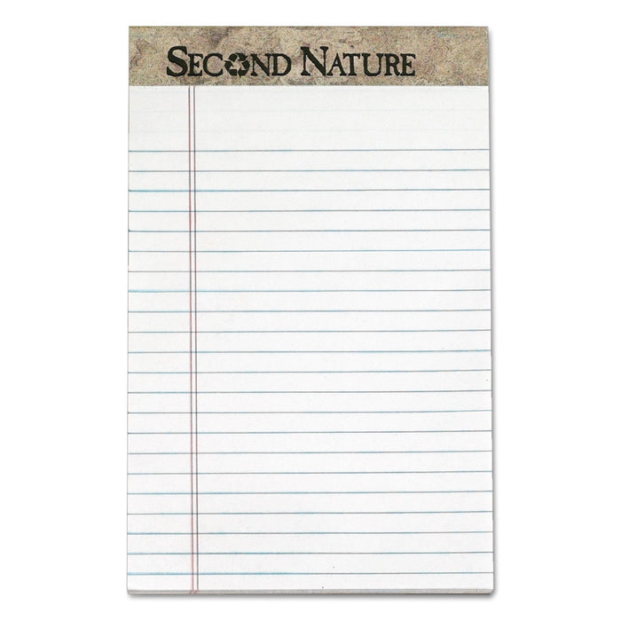 TOPS Second Nature Recycled Ruled Pads, Narrow Rule, 50 White 5 x 8 Sheets, Dozen