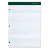 TOPS Double Docket Ruled Pads with Extra Sturdy Back, Medium/College Rule, 100 White 8.5 x 11.75 Sheets