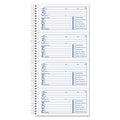 TOPS Spiralbound Message Book, Two-Part Carbonless, 2.75 x 5, 4/Page, 400 Forms