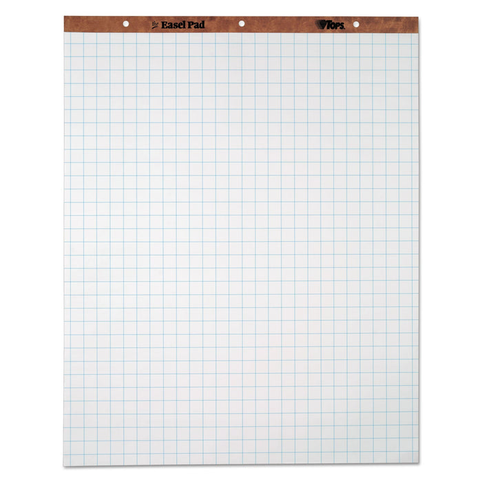 TOPS Easel Pads, Quadrille Rule (1 sq/in), 27 x 34, White, 50 Sheets, 4/Carton