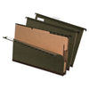 Pendaflex SureHook Reinforced Hanging Divider Folders, 2 Dividers, Legal Size, Green, 10/Box