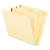 Pendaflex Manila End Tab Classification Folders, 2 Dividers, Letter Size, Manila, 10/Box